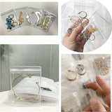30X Transparent Jewelry Storage Book Small Plastic Gifts Reclosable Jewelry Bags - 45-Degree Angle