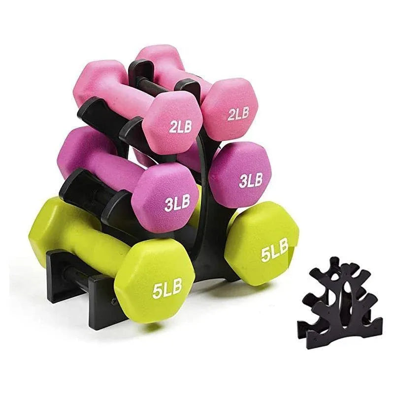 Dumbbell Storage Holder Gym Hand Weight Stand 3-Tier Tree Rack Weights Organizer