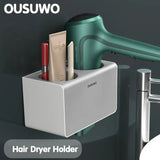 Hair Dryer Holder Storage Rack Curling Shelf Cup Bathroom Organizer Adhesive Au