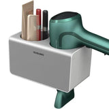 Hair Dryer Holder Storage Rack Curling Shelf Cup Bathroom Organizer Adhesive Au - Side View