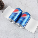 Fridge Organiser Wine Beer Stacking Bottle Rack Kitchen Space Saving Can Holder - Light Blue - Low Angle
