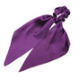 Chiffon Ponytail Scarf Bow Elastic Hair Rope Tie Scrunchies Ribbon Hair Bands - Purple