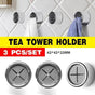3pcs Tea Towel Holder Grip Hook Cloth Kitchen Chrome Push In Clip Self Adhesive