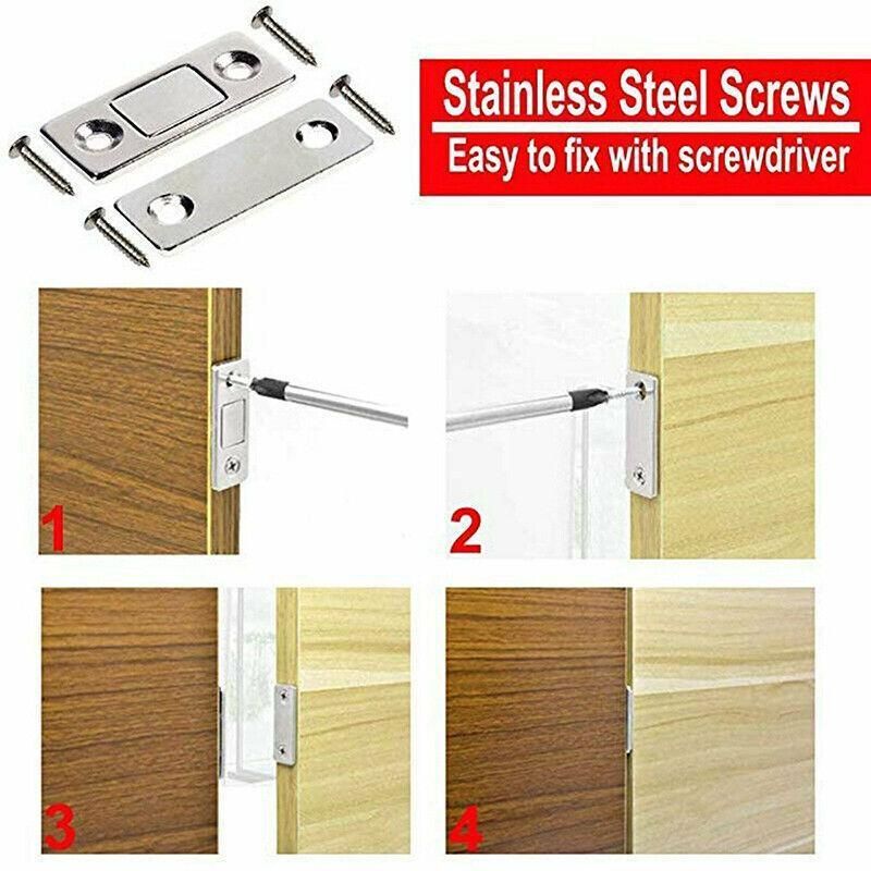 8Pcs Strong Magnetic Door Catch Ultra Thin For Door Cabinet Cupboard Glass Latch