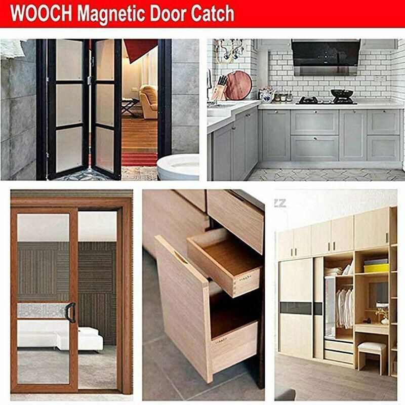 8Pcs Strong Magnetic Door Catch Ultra Thin For Door Cabinet Cupboard Glass Latch