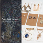 40pcs Jewellery Display Cards Necklace Earring Holder Kraft Paper 6x9cm - Yellow