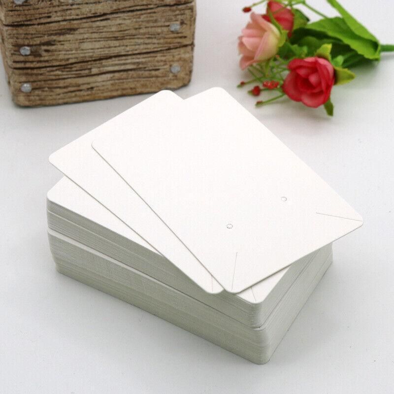 40pcs Jewellery Display Cards Necklace Earring Holder Kraft Paper 6x9cm - Yellow