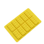 Brick Figure Man Silicone Mold Chocolate Block Cake Mould Ice Cube Tray - Large Rectangular(Random colour)