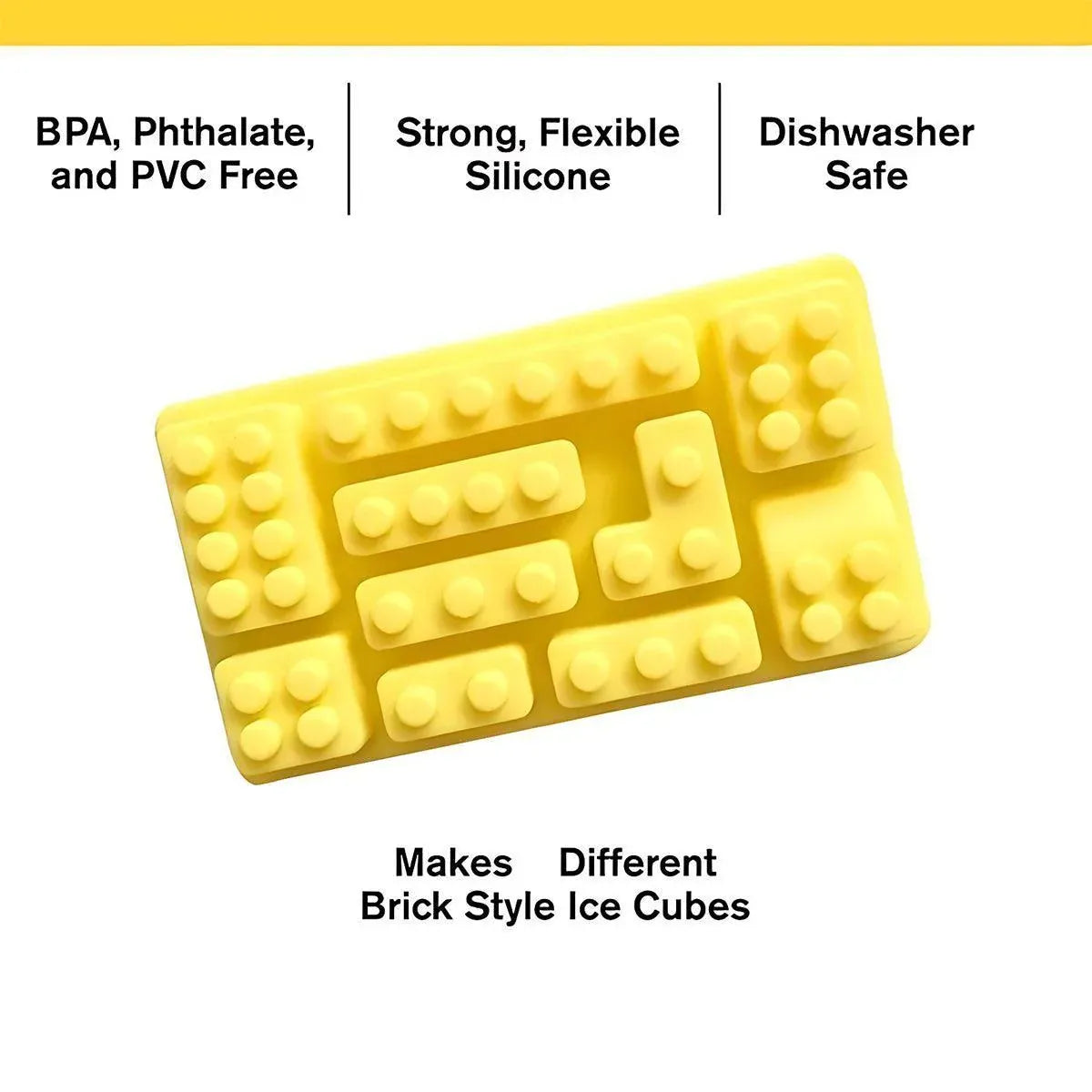 Brick Figure Man Silicone Mold Chocolate Block Cake Mould Ice Cube Tray - Large Rectangular(Random colour)