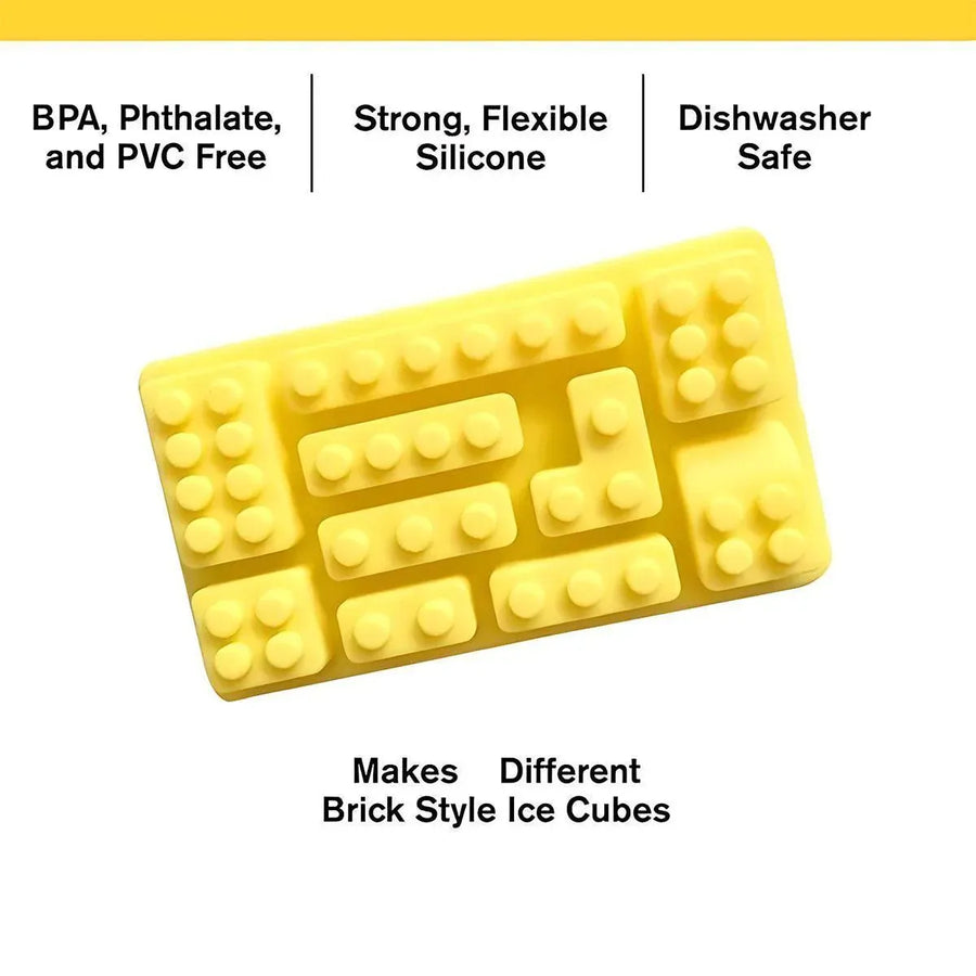 Brick Figure Man Silicone Mold Chocolate Block Cake Mould Ice Cube Tray - Large Rectangular(Random colour)