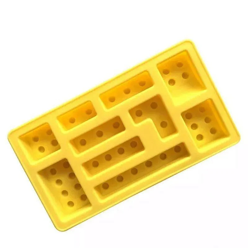 Brick Figure Man Silicone Mold Chocolate Block Cake Mould Ice Cube Tray - Large Rectangular(Random colour)