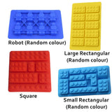 Brick Figure Man Silicone Mold Chocolate Block Cake Mould Ice Cube Tray - Red-Square - Extra Image