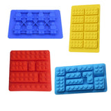 Brick Figure Man Silicone Mold Chocolate Block Cake Mould Ice Cube Tray - Red-Square - Front View