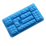 Brick Figure Man Silicone Mold Chocolate Block Cake Mould Ice Cube Tray - Red-Square - Low Angle
