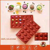 Soap Mold Cake Mould Kitchen Accessories Kitchenware Silicone Gel Baking Tools - 24 semicircle