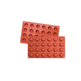 Soap Mold Cake Mould Kitchen Accessories Kitchenware Silicone Gel Baking Tools - 24 semicircle - Top-Down View