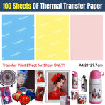 100 Sheets A4 Sublimation Heat Transfer Paper Quick Dry