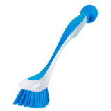 Multi Functional Long Handle Cleaning Brush Vertical Suction Kitchen Brush - Blue - Close-Up Angle