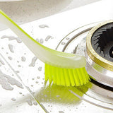 Multi Functional Long Handle Cleaning Brush Vertical Suction Kitchen Brush - Yellow - 45-Degree Angle