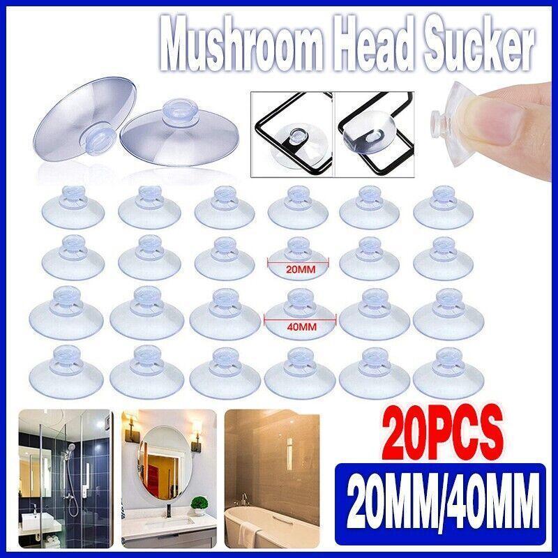 20Pcs 20/40Mm Suction Cups Caps Suckers Aquarium Fish Tank Glass Hanger Pads - 40MM