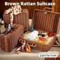 Rattan Organizer Woven Suitcase Storage Boxes for Home Office Organization