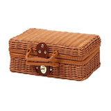 Rattan Organizer Woven Suitcase Storage Boxes for Home Office Organization