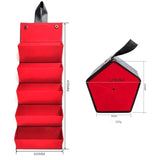 Leather Multiple Glasses Storage Case 5 Slots Sunglasses Organizer Bag - Rear View