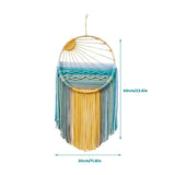 Sunrise Hand Woven Tapestry Decoration Warm Tones Wall Hanging for Living Room - Side View