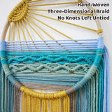 Sunrise Hand Woven Tapestry Decoration Warm Tones Wall Hanging for Living Room - Rear View
