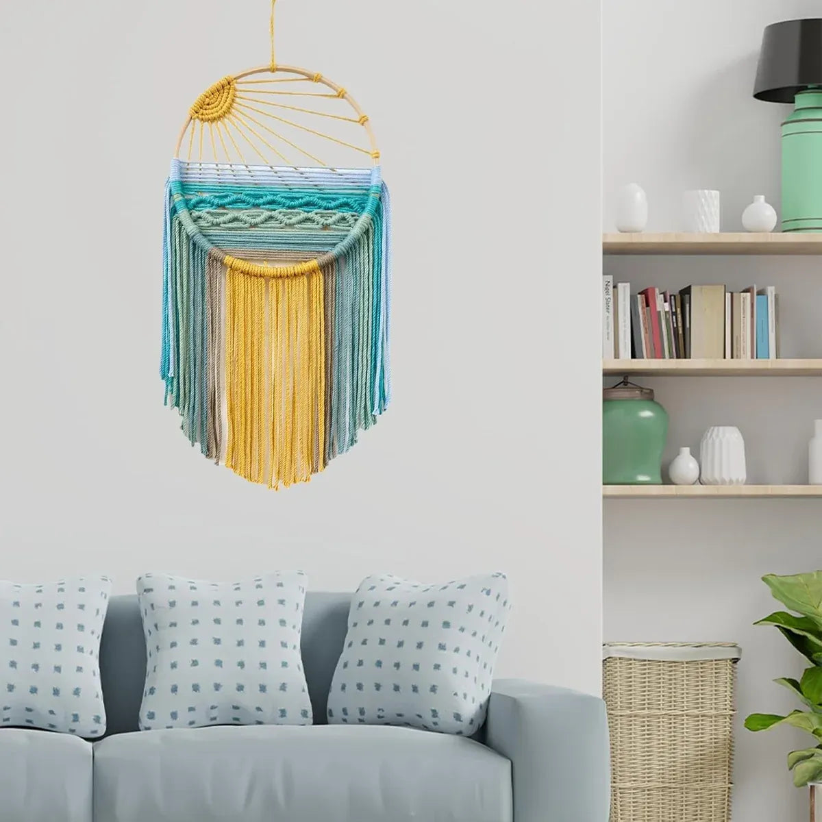 Sunrise Hand Woven Tapestry Decoration Warm Tones Wall Hanging for Living Room