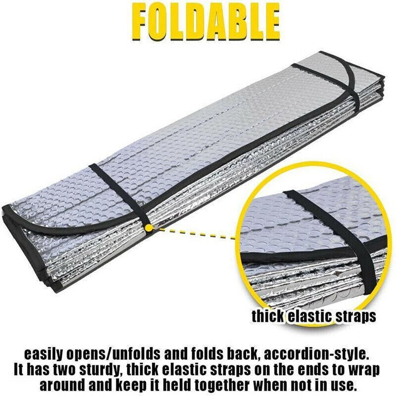 Car Windscreen Sun Shade Heat Reflective Windshield Front Rear Window Uv Block - 130*60