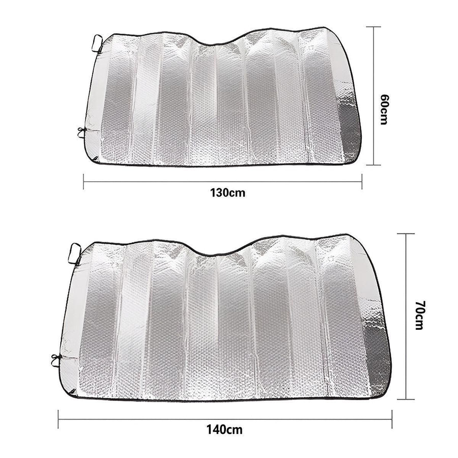Car Windscreen Sun Shade Heat Reflective Windshield Front Rear Window Uv Block - 140*70