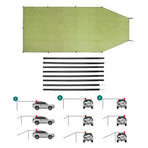 Car Side Awning Tent Rear Canopy Outdoor Camping Sunshade Shelter for SUV Use