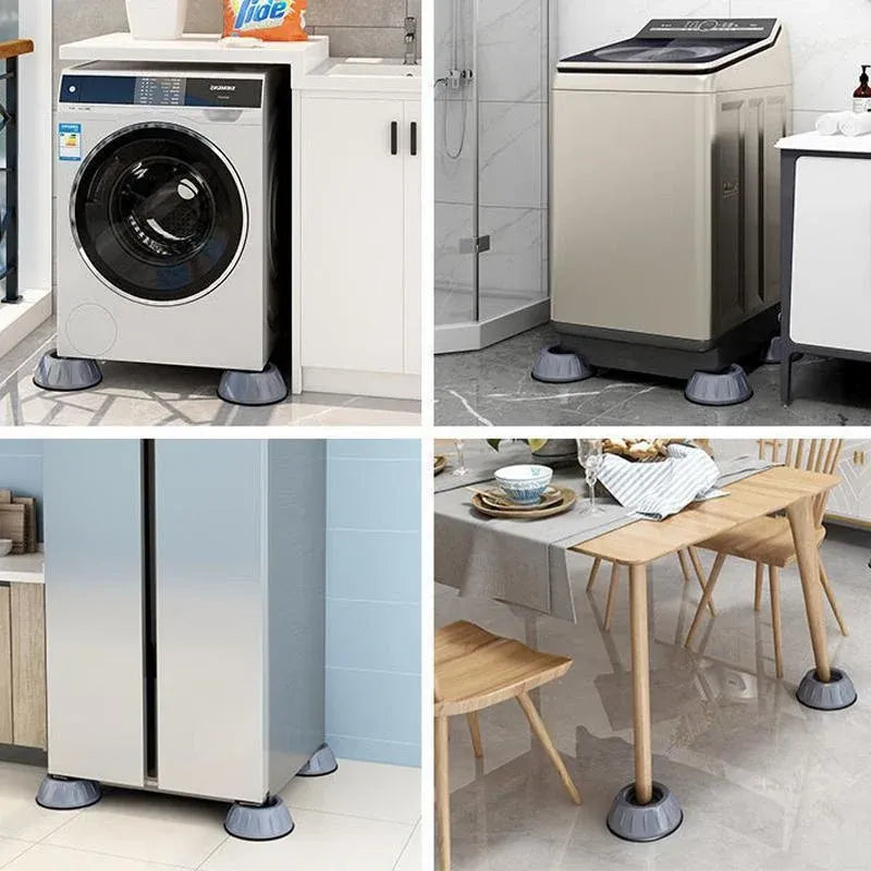 4x Washing Machine Support Pads Anti Vibration Leg Stopper Foot Pad Feet Pads - Large