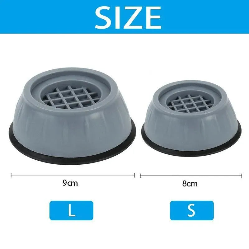 4x Washing Machine Support Pads Anti Vibration Leg Stopper Foot Pad Feet Pads - Large