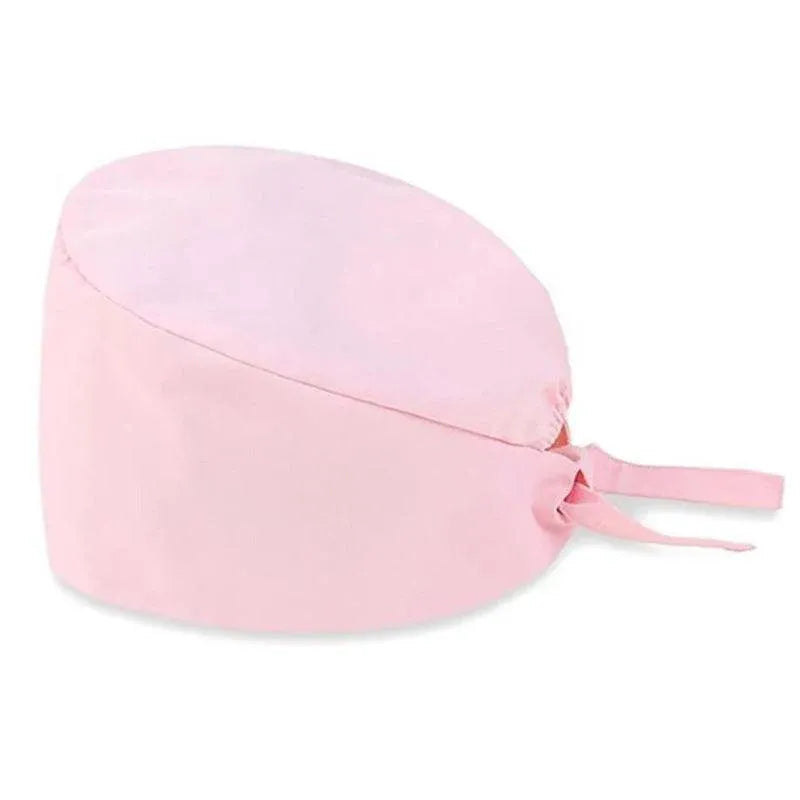 100% Cotton Unisex Surgical Scrub Cap for Doctors & Nurses - Pink