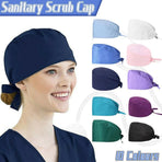 100% Cotton Unisex Surgical Scrub Cap for Doctors & Nurses - Pink, image 2