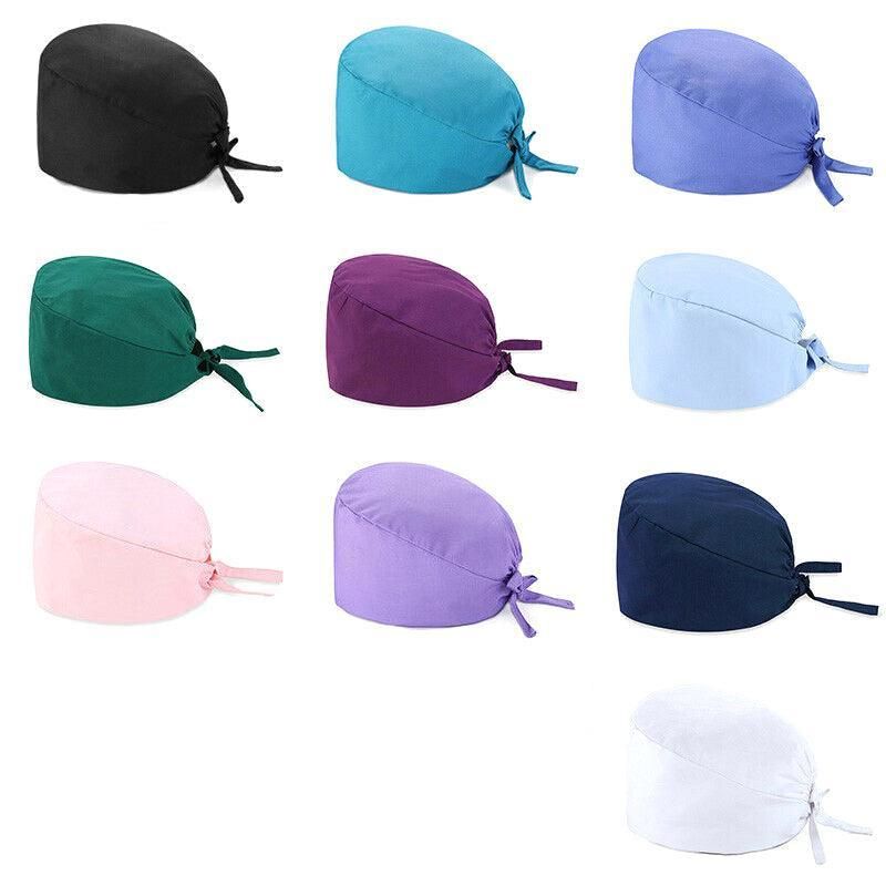 100% Cotton Unisex Surgical Scrub Cap for Doctors & Nurses - Pink, image 3