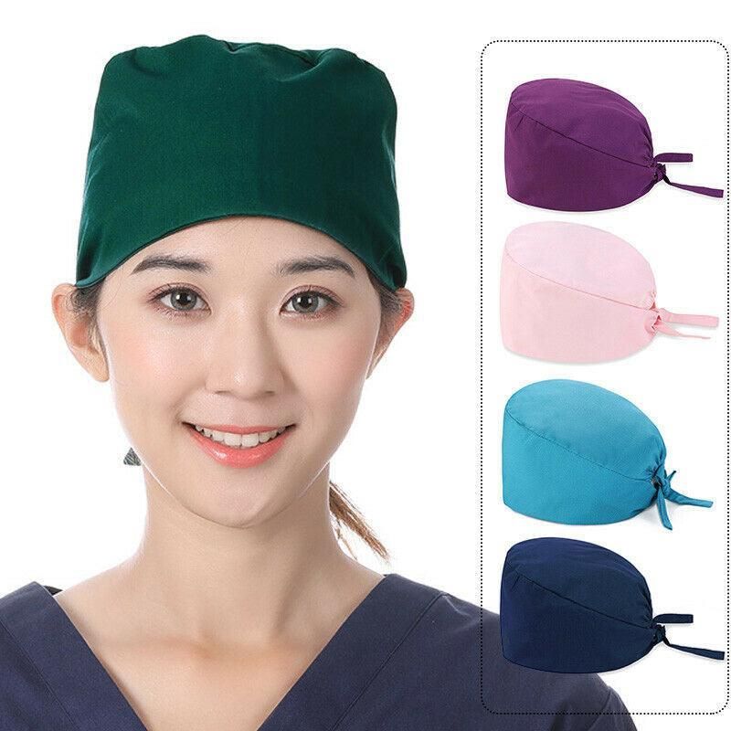 100% Cotton Unisex Surgical Scrub Cap for Doctors & Nurses - Pink, image 4