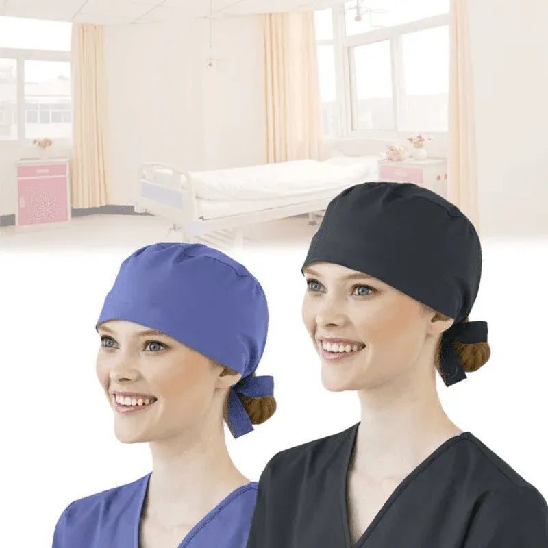 100% Cotton Unisex Surgical Scrub Cap for Doctors & Nurses - Pink, image 8