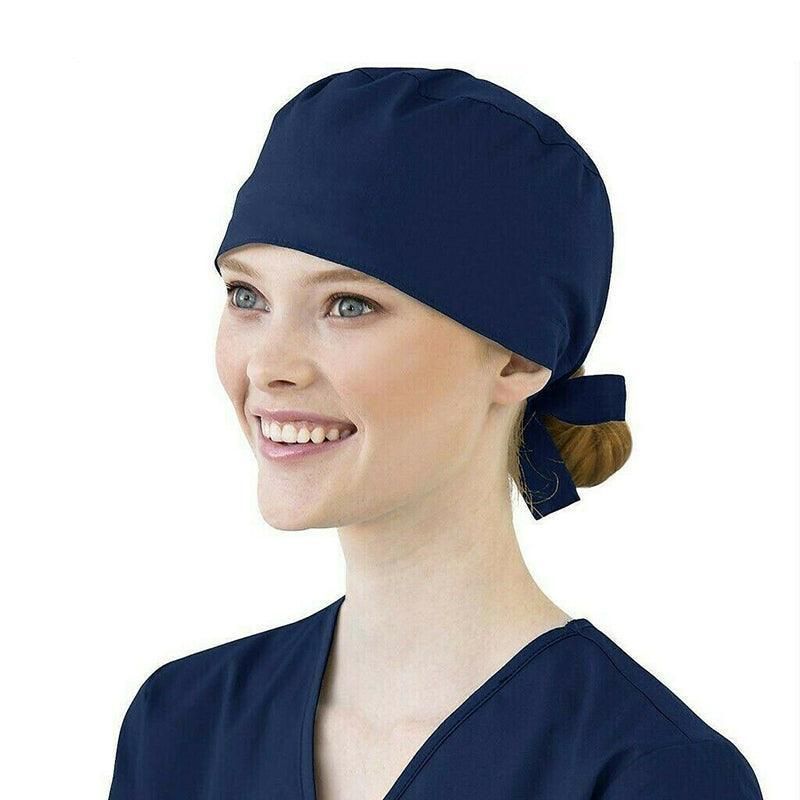 100% Cotton Unisex Surgical Scrub Cap for Doctors & Nurses - Pink, image 12