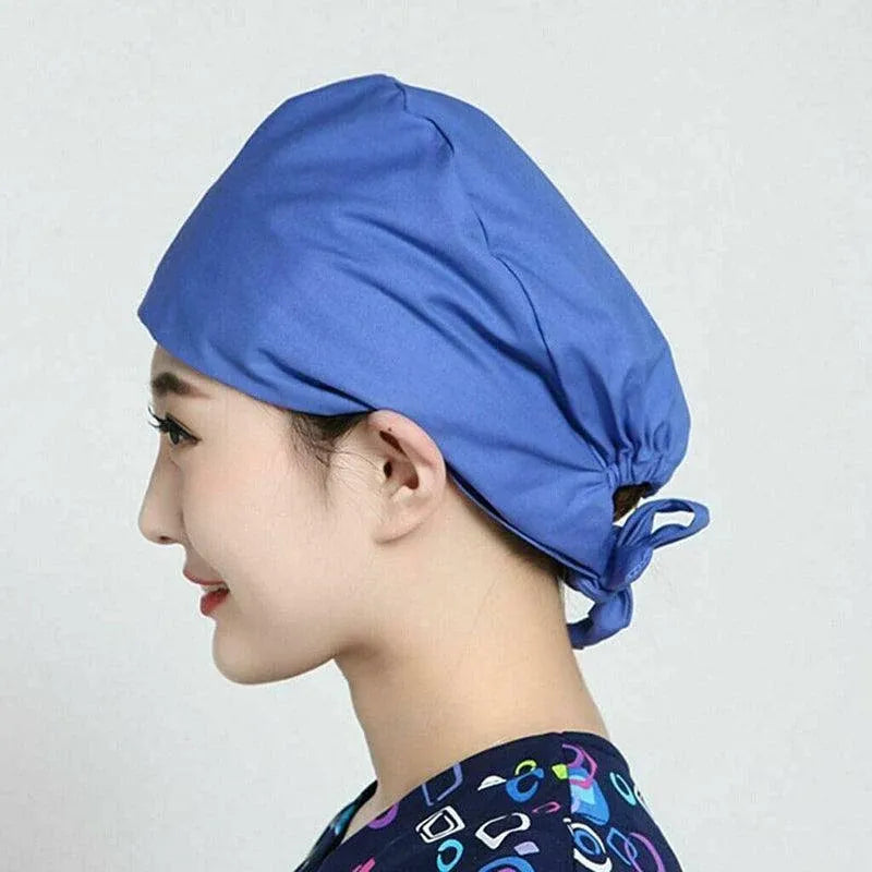 100% Cotton Unisex Surgical Scrub Cap for Doctors & Nurses - Pink, image 13