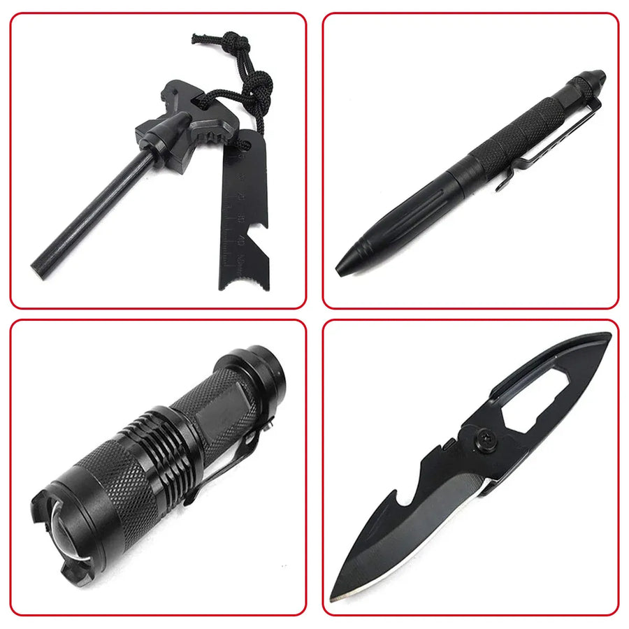 Emergency Survival Equipment Set Outdoor Sports Hiking Tactical Camping Tool Kit