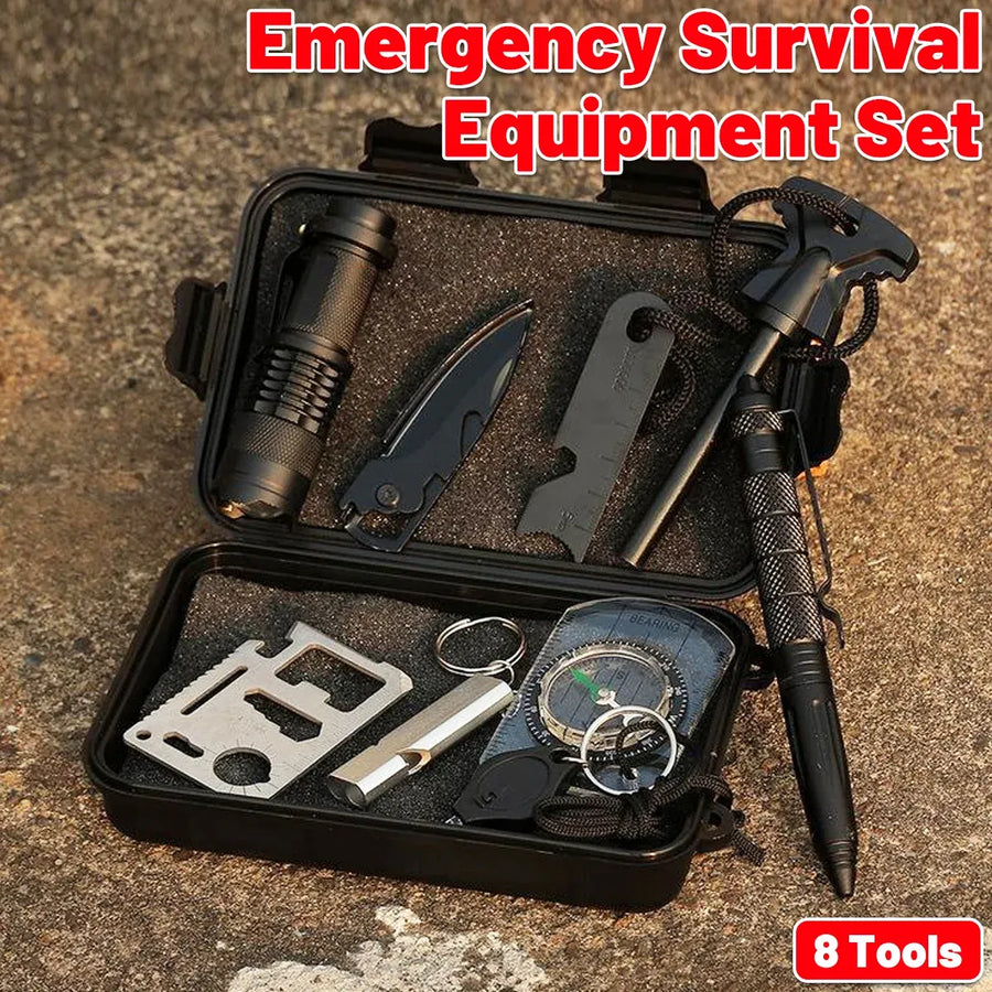 Emergency Survival Equipment Set Outdoor Sports Hiking Tactical Camping Tool Kit