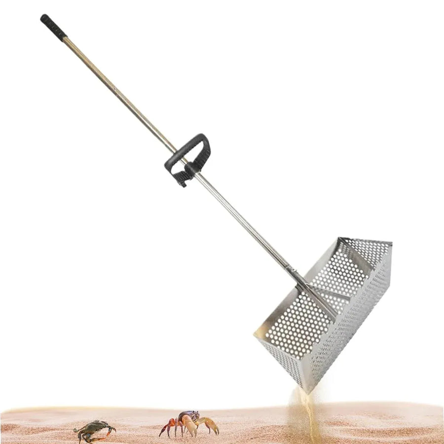 Stainless Steel Sand Screen Collapsible Beach Screen Crab Trap Fishing Gear