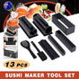 13Pcs Diy Sushi Maker Making Kit Rice Roller Mold Set For Beginners Kitchen Tool