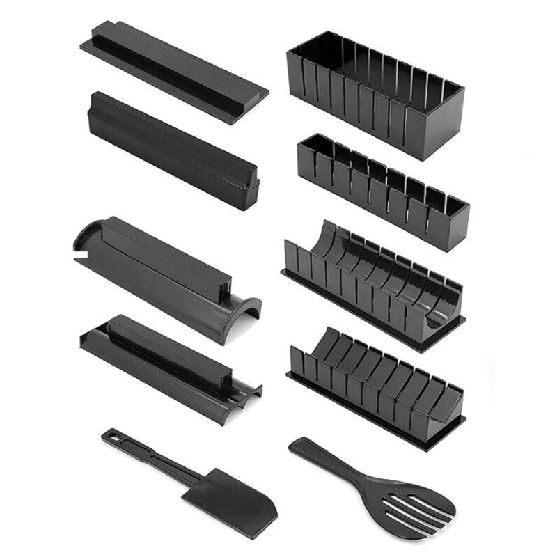 13Pcs Diy Sushi Maker Making Kit Rice Roller Mold Set For Beginners Kitchen Tool