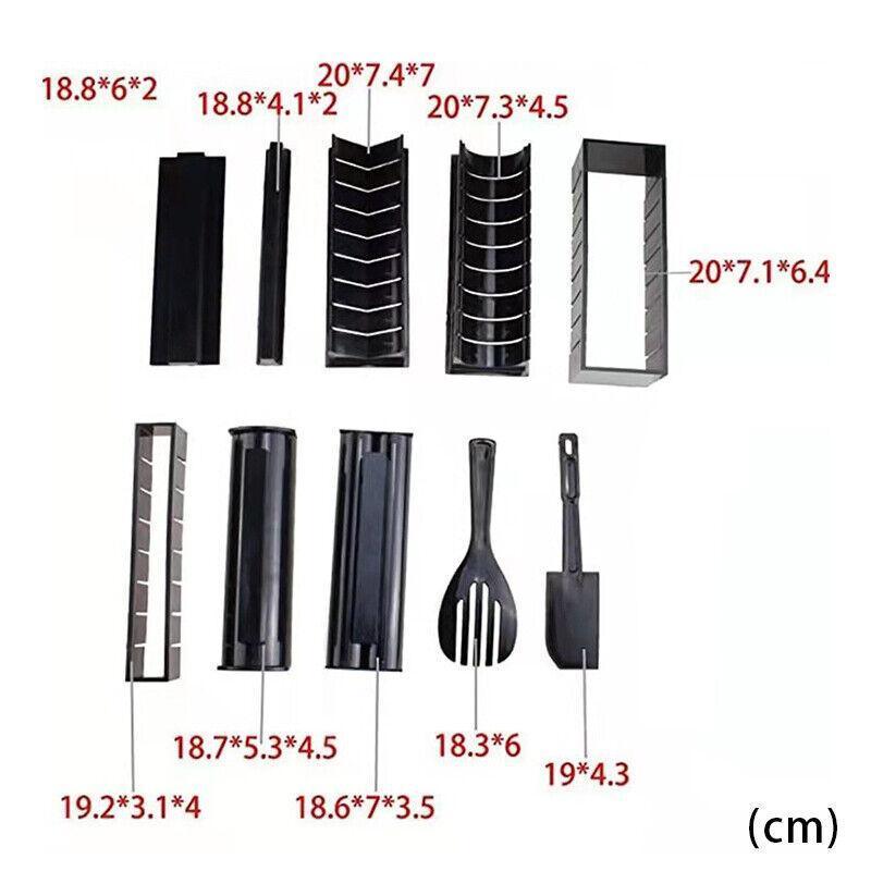 13Pcs Diy Sushi Maker Making Kit Rice Roller Mold Set For Beginners Kitchen Tool
