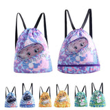 Waterproof Swim Backpack Durable Storage Bag Beach Pool Outdoor Travel - Blue-Large (Double layer) - Front View