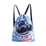 Waterproof Swim Backpack Durable Storage Bag Beach Pool Outdoor Travel - Blue-Large (Double layer) - Rear View